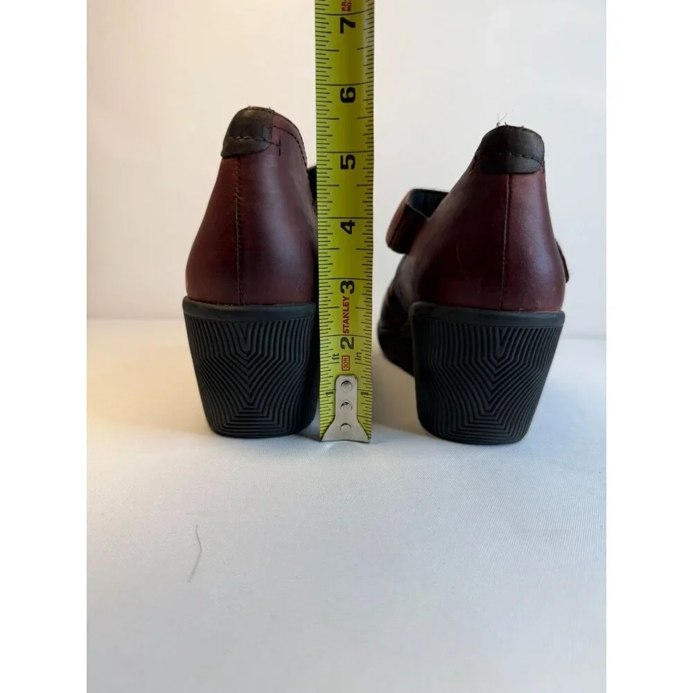 Cobb Hill Revhalo Women's Mary Jane Wedge Heel Size 9M Burgundy Cushion Shoes - Picture 10 of 12